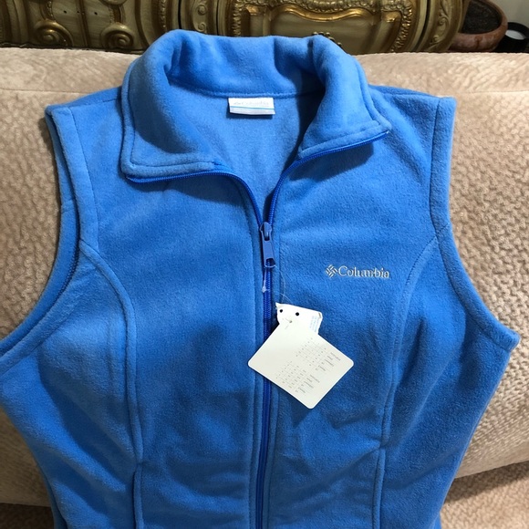 Columbia New w/Tag Blue Fleece Vest Sz S - Picture 2 of 3